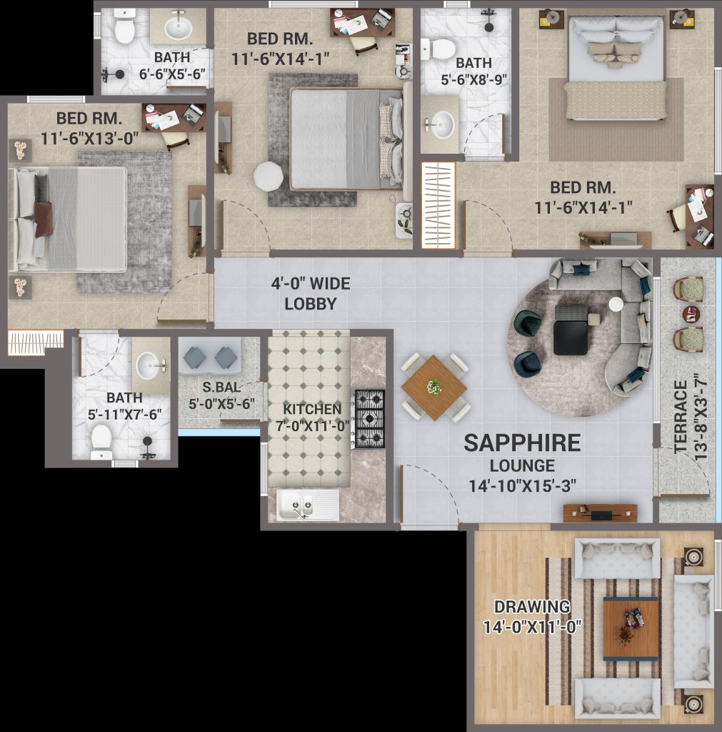 Sapphira 3 Bed